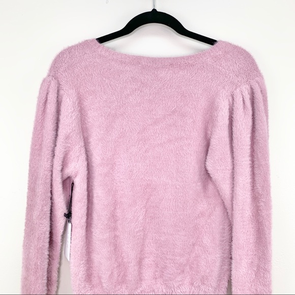 ASTR The Label Fuzzy Crop Sweater Lilac Size L - Picture 11 of 16